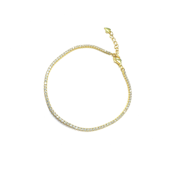 Tennis Style Soft Bracelet With CZ Stones