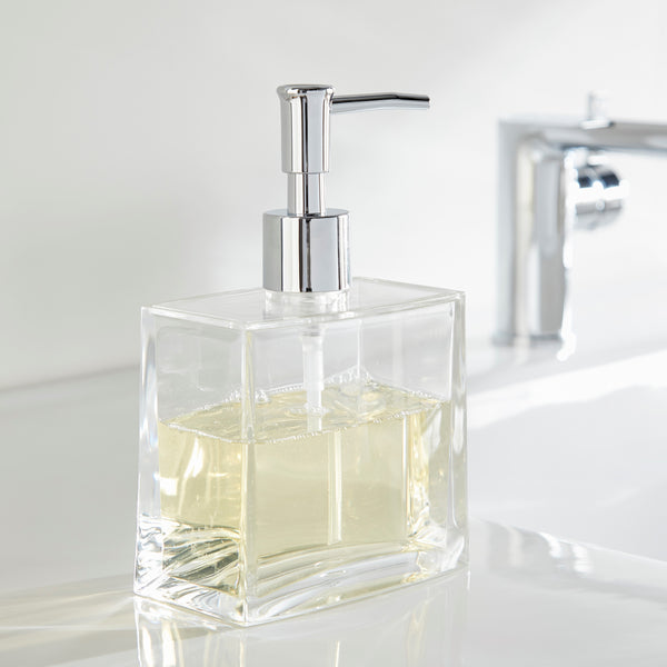 Curved Rectangular Acrylic Soap Dispenser
