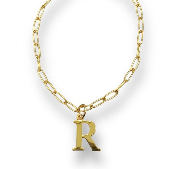 Gold Plated Initial Necklace - Choose Your Initial