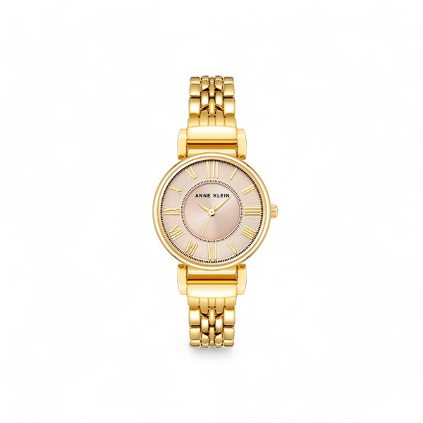 Roman Numeral Dial Watch - Gold-tone / Blush