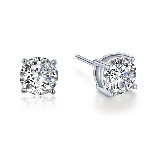 Lafonn 4 Prong Stud Earrings | Silver | Choose Your Size