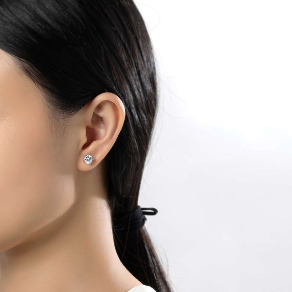 Lafonn 4 Prong Stud Earrings | Silver | Choose Your Size