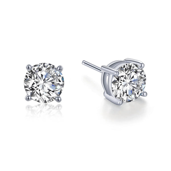 Lafonn 4 Prong Stud Earrings | Silver | Choose Your Size