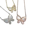 Mother of pearl butterfly necklace