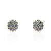 Extra Large CZ Cluster Stud Earring - Gold or Silver
