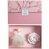 Pink Sunshine Rose Gardenia Ceramic Flower Diffuser in 200ml Frosted Bottle - Gift Box