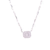 Baguette with PaperClip Chain Necklace
