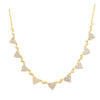 Multi Pave Heart and Bezel CZ Necklace