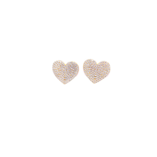 Pave Heart Earrings