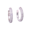 Baguette CZ Hoop Earrings Itsallagift