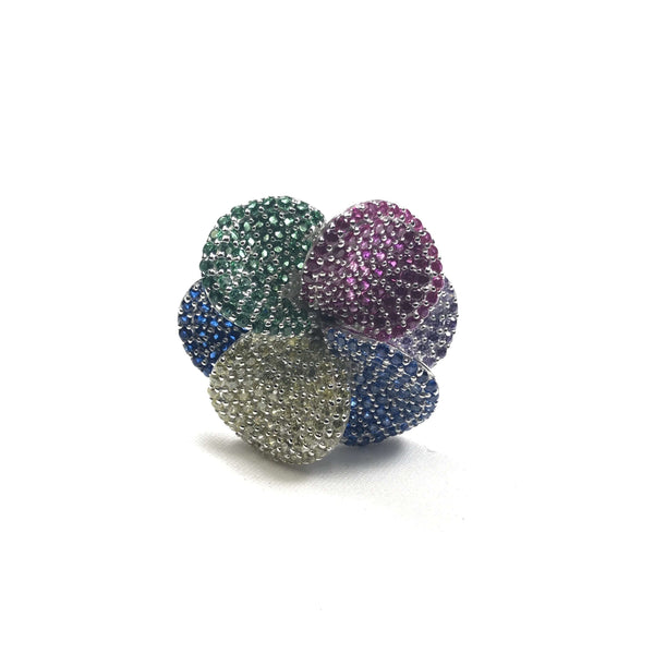 Bright Rainbow Flower Ring Itsallagift