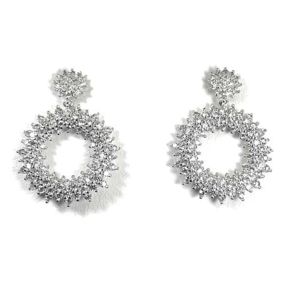 Dressy Pave Door Knocker Earrings Itsallagift