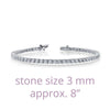 LAFONN Classic 3 mm Tennis Bracelet 80 Itsallagift