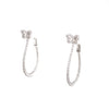 Large Oval Hoop Styled Earrings With Butterfly Accent Itsallagift