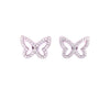 Open Pave Butterfly Earrings Silver Itsallagift