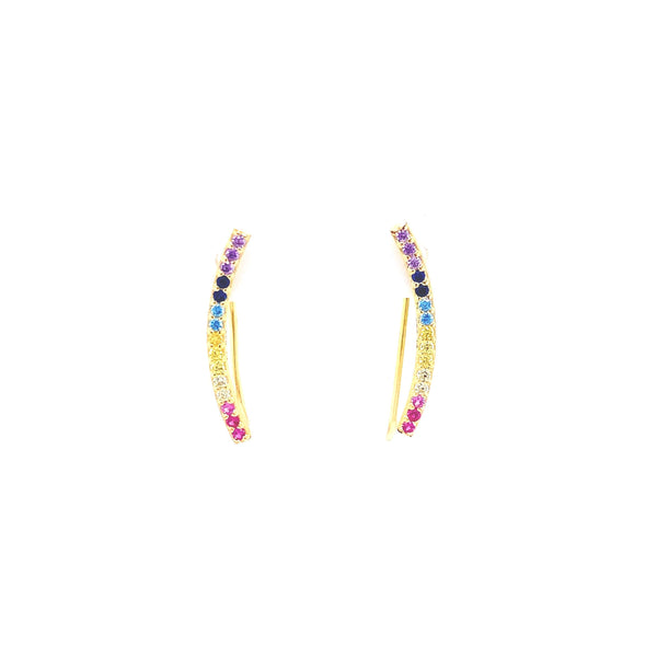 Rainbow CZ Crawler Earring Itsallagift