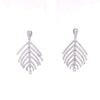 Small Hanging Leaf Earrings Silver Itsallagift