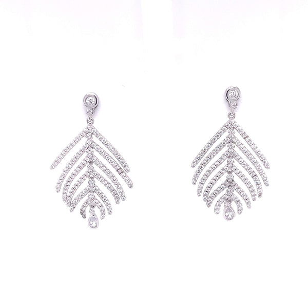 Small Hanging Leaf Earrings Silver Itsallagift