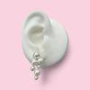 Silver Large Multi-Pearl Cascade Earrings