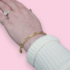 Gold Plated Large PaperClip Link Bracelet