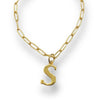 Gold Plated Initial Necklace - Choose Your Initial