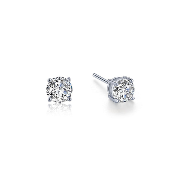 Lafonn 4 Prong Stud Earrings | Silver | Choose Your Size