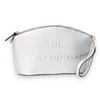 Silver Faux Leather Makeup Bag with "The Makeup Bag" Embossment
