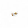 14K Yellow Gold Flower Screwback Earring with Fresh Water Pearl