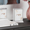 Leatherite Artwork Tzedakah Box - Blush Rose