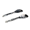 Lucente Black & White Resin Salad Server Set