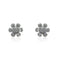 Dressy Baguette CZ Flower Earrings - Gold or Silver