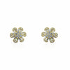 Dressy Baguette CZ Flower Earrings - Gold or Silver