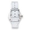 Carat Watch Diamond Shaped Watch With Leather Band - White