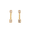 Double Baguette Chain Earrings