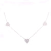 3 Heart Pave Necklace Itsallagift