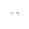 Long Heart Earrings with CZ Halo