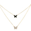 Double Butterfly CZ Necklace