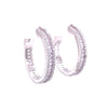 Baguette CZ Hoop Earrings Itsallagift