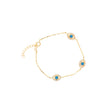 Evil Eye Bracelet with CZ and Blue Stone Itsallagift