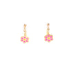 Flower Enamel Children's Huggie Earrings Pink Itsallagift