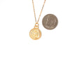 Gold Necklace With Flower Embossed Design Itsallagift