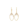 Hanging Teardrop Styled Earrings With CZ Stones Gold Itsallagift