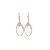 Hanging Teardrop Styled Earrings With CZ Stones Rose Gold Itsallagift