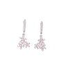 Hanging Triple Daisy Earrings With CZ Stones Itsallagift