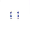 Hoop Earrings With 3 CZ Stone Clusters With White CZ Stones - 4 Options available! Itsallagift