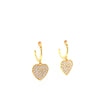 Huggie with Dangling Pave Heart Earring Itsallagift