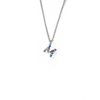 Rainbow CZ Initial Letter Necklace Itsallagift