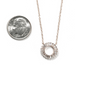 Open Circle Necklace With CZ Baguette Border Itsallagift