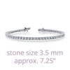 LAFONN Classic 3.5 mm Tennis Bracelet 72 Itsallagift