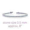 LAFONN Classic 3.5 mm Tennis Bracelet 80 Itsallagift